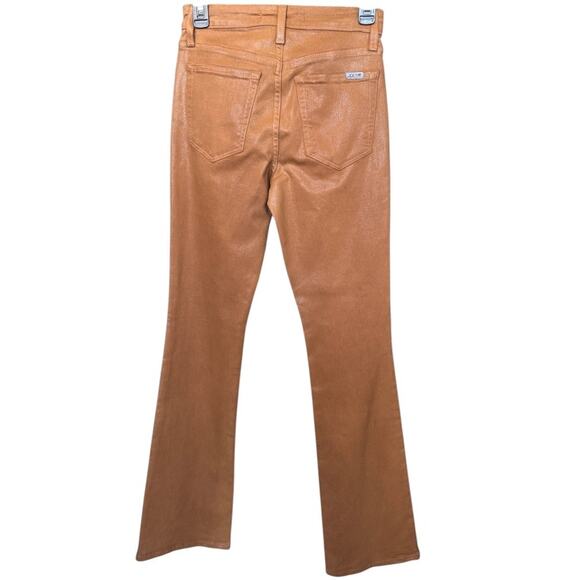 New ~ JOE'S JEANS ~ High-Rise Coated Caramel Bootcut Jeans Size 26 - Picture 4 of 7